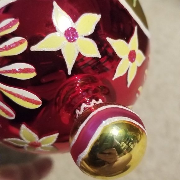 RARE VINTAGE CHRISTOPHER RADKO SUNRISE SERENADE DOUBLE REFLECTOR INDENT ORNAMENT - Picture 2 of 11